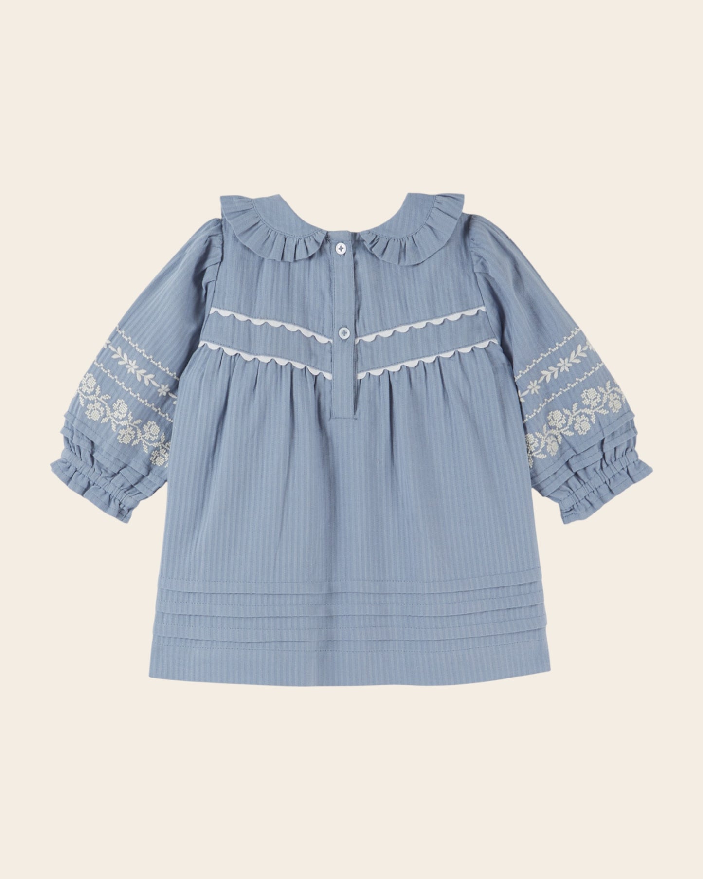 Robe - Brodée bleu