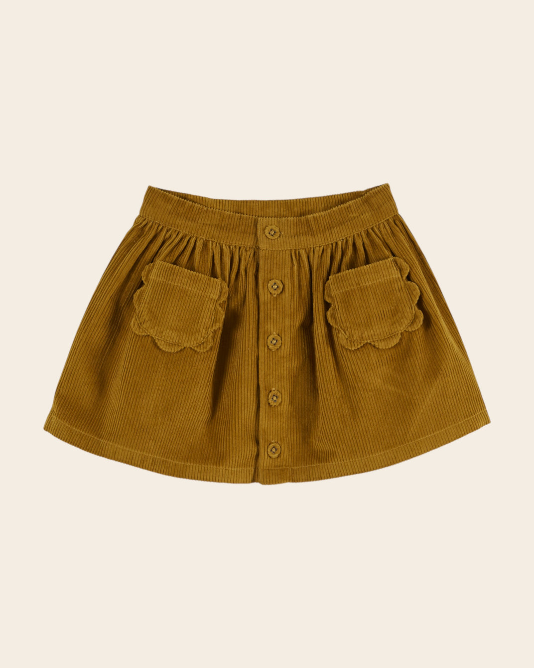 Jupe - Poches fleurs olive