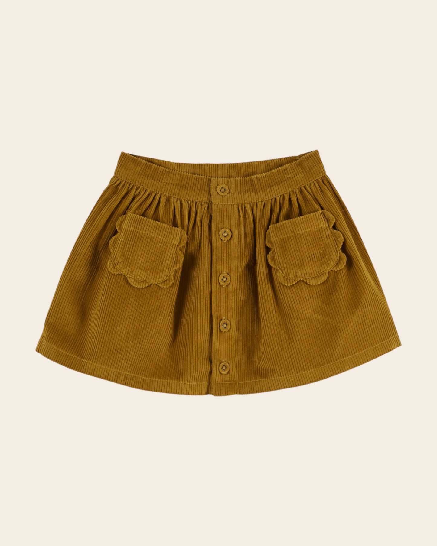 Jupe - Poches fleurs olive