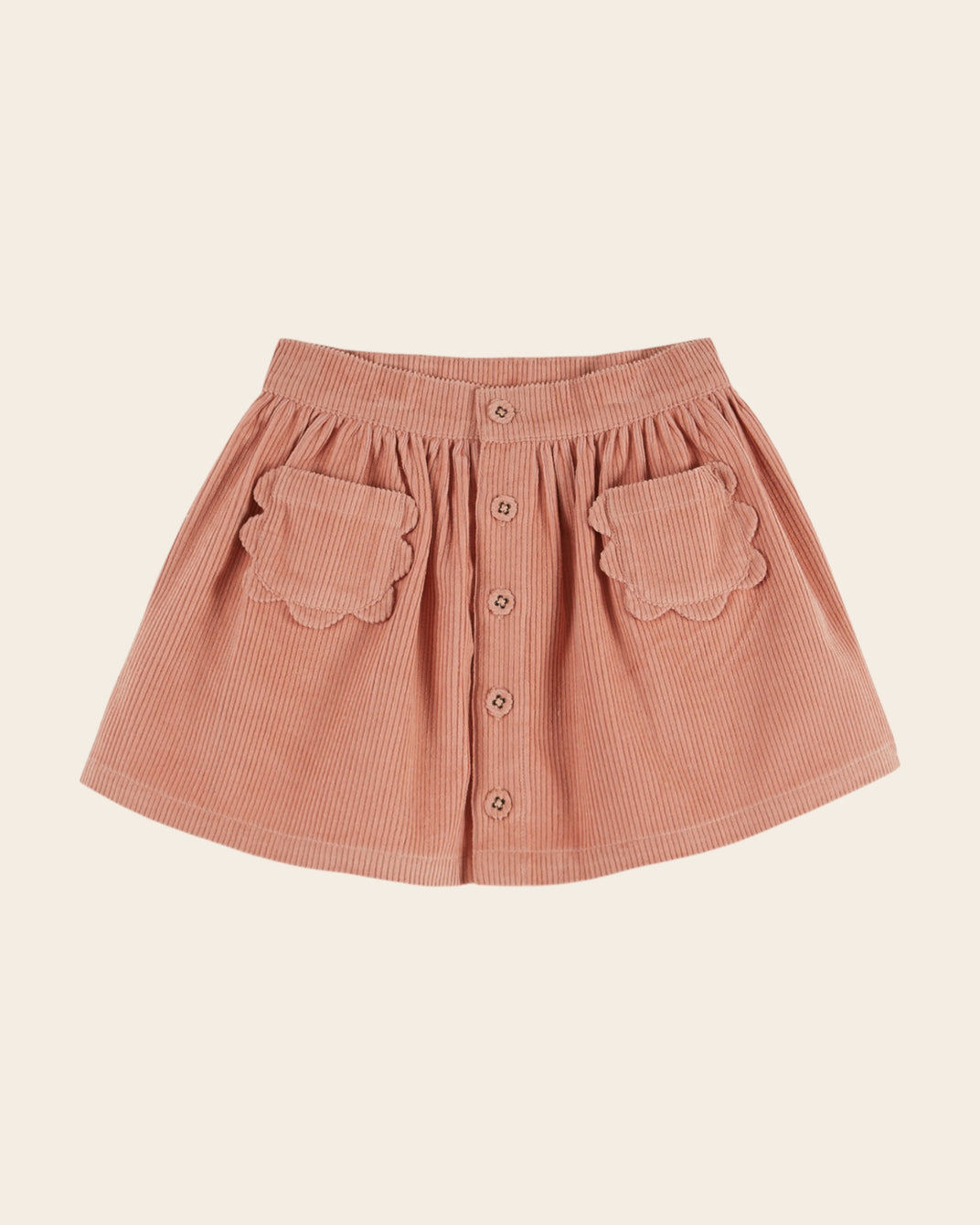 Jupe - Poches fleurs rose