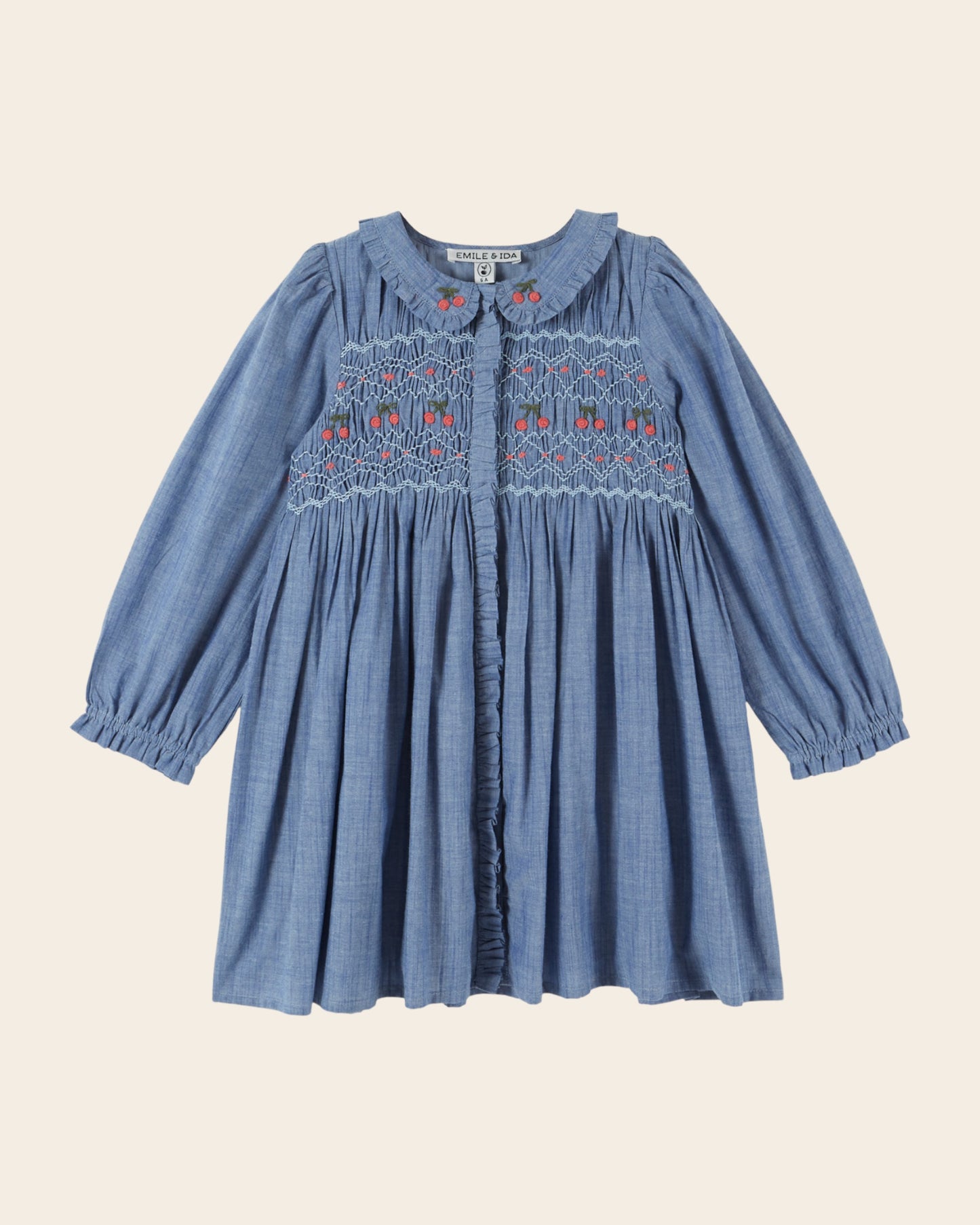 Robe - Smockée chambray