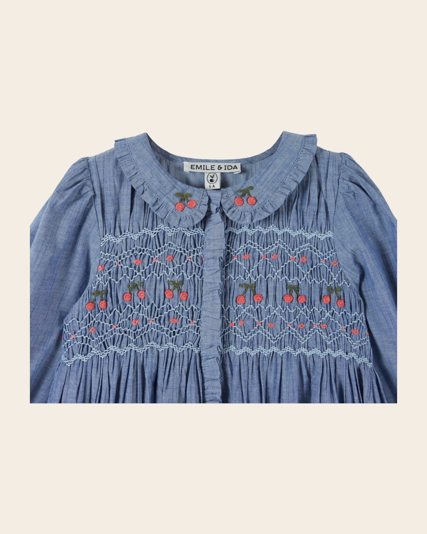 Robe - Smockée chambray