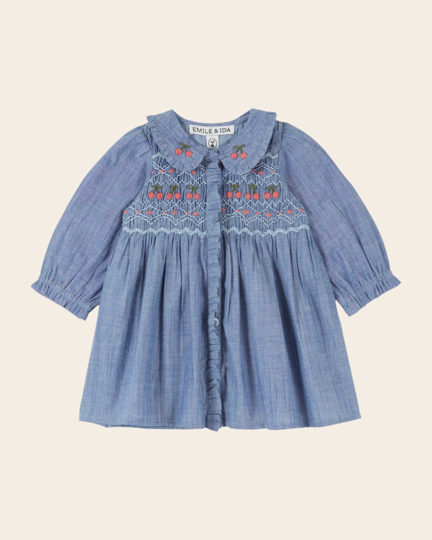 Robe - Smockée chambray