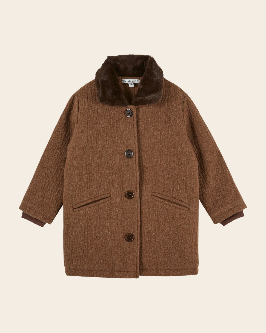 Manteau - Laine marron
