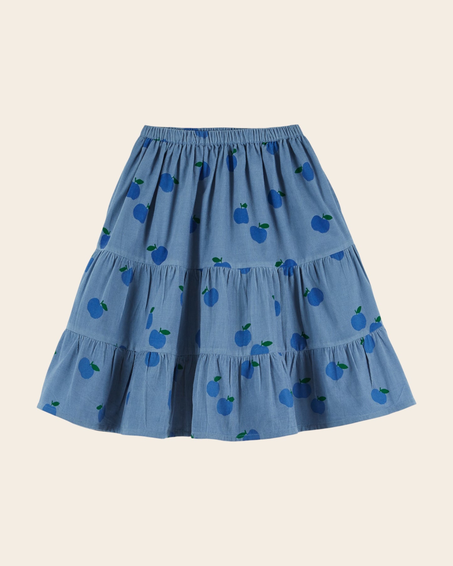 Jupe midi - Pommes bleues