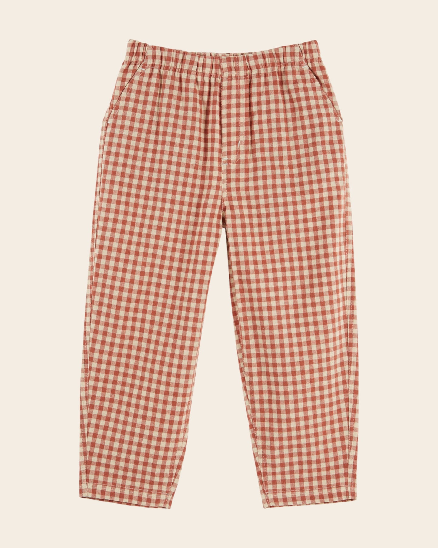 Pantalon - Vichy terracotta