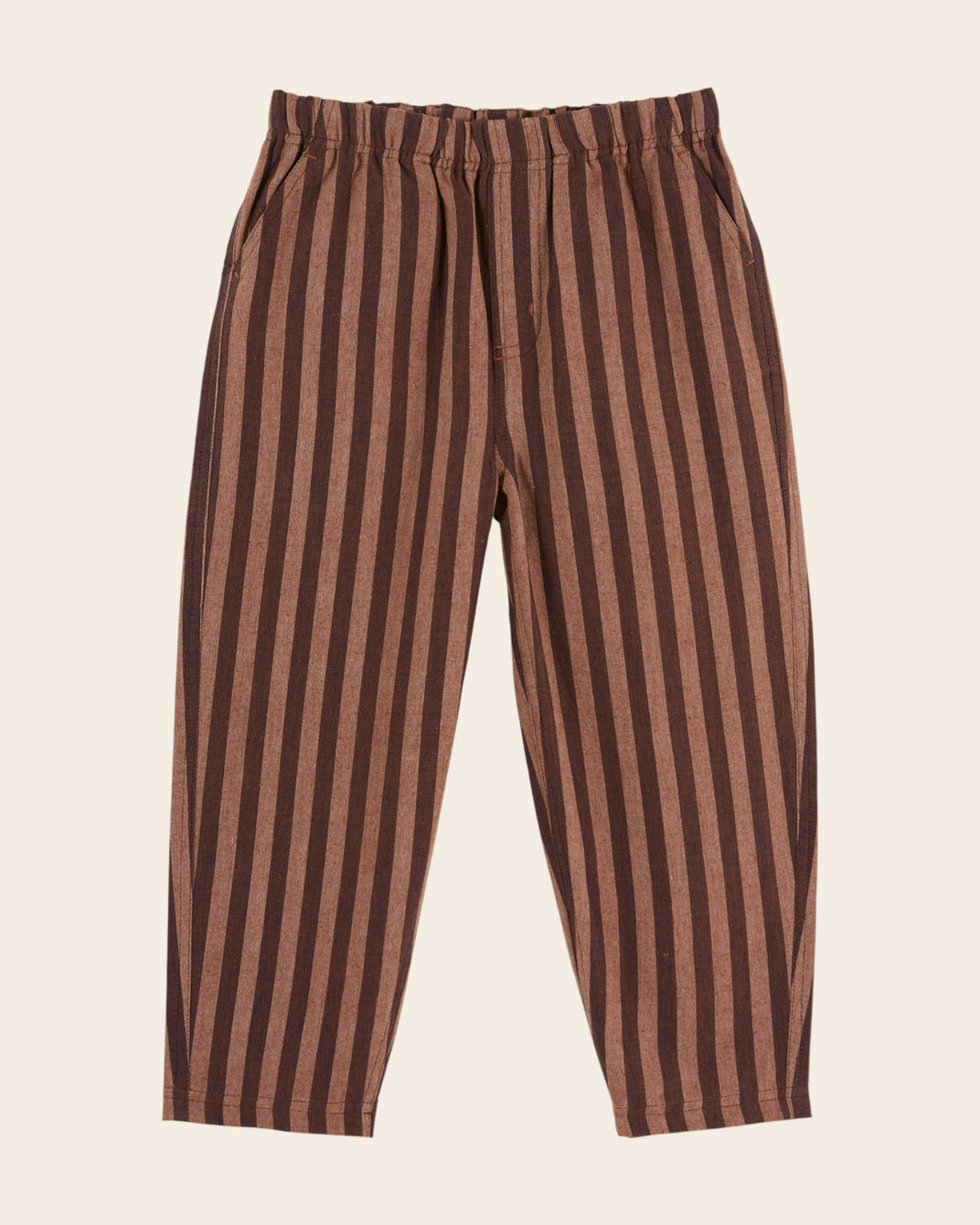 Pantalon - Rayé violine et marron