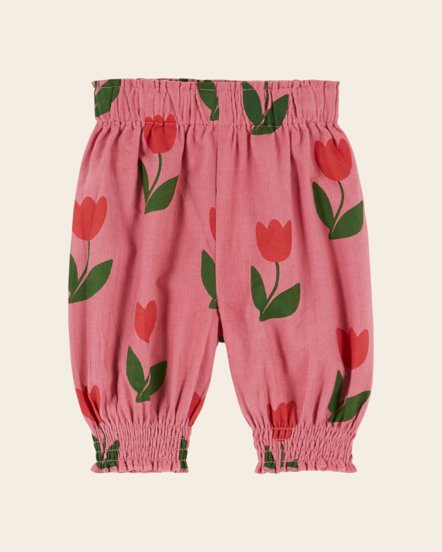 Pantalon bébé - Tulipes rose