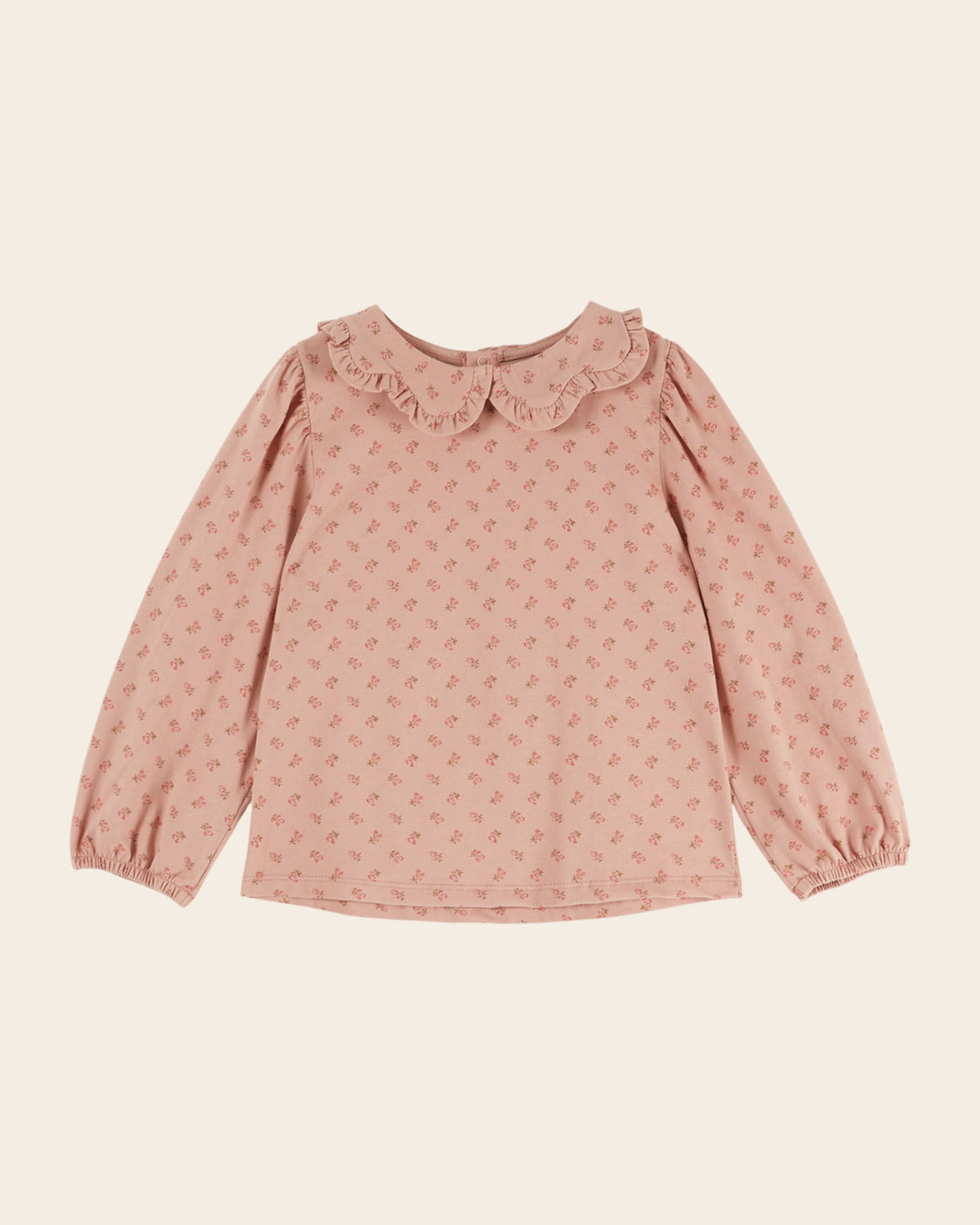 Blouse - Jersey fleuri rose
