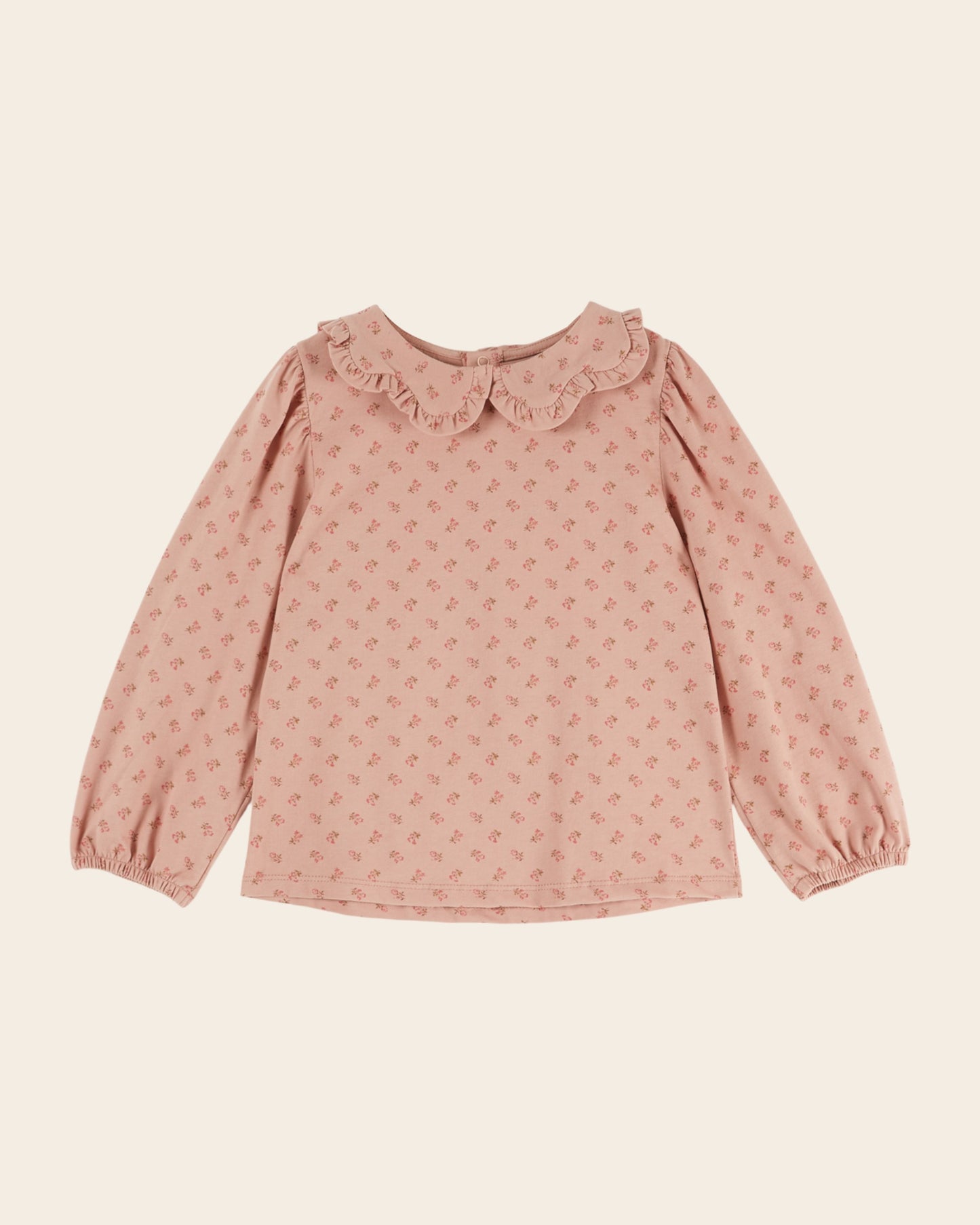 Blouse - Jersey fleuri rose