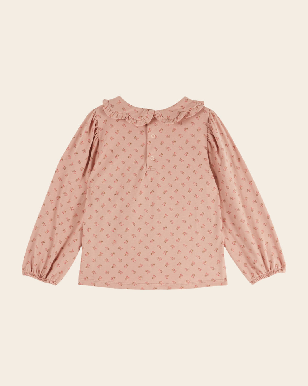 Blouse - Jersey fleuri rose
