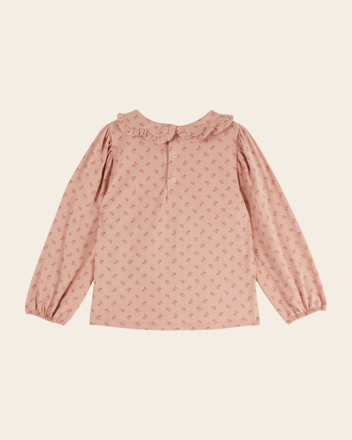 Blouse - Jersey fleuri rose