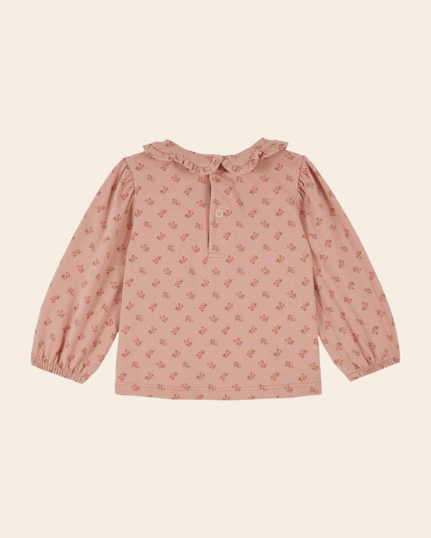 Blouse - Jersey fleuri rose