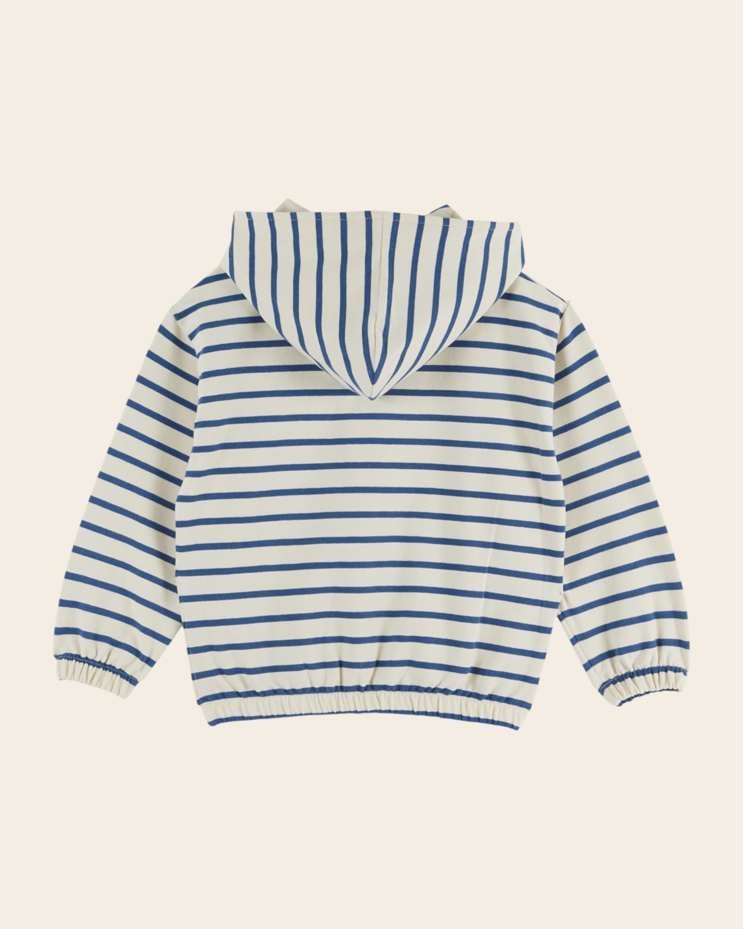 Sweat à capuche - Rayé bleu et blanc