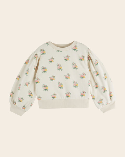 Sweat - Fleuri écru