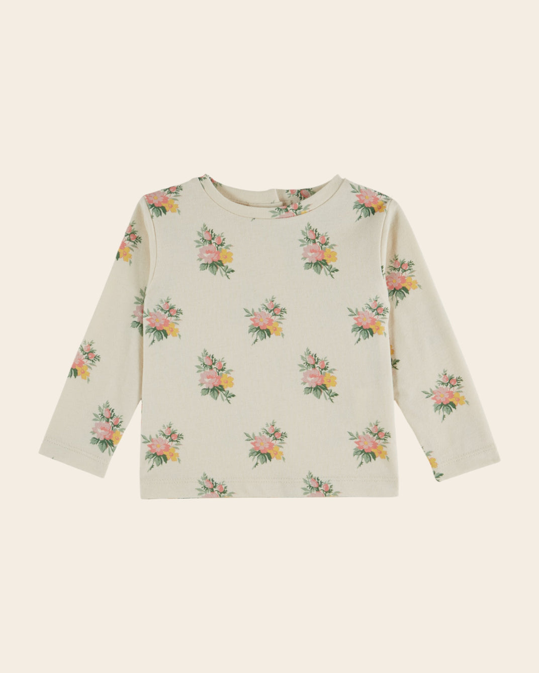 T-shirt manches longues - Fleuri écru