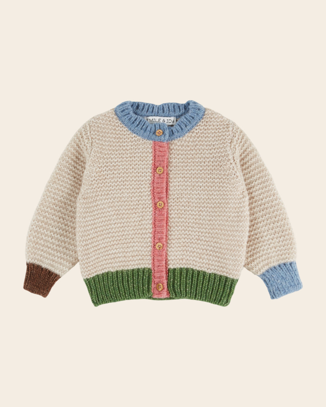 Cardigan bébé - Tricolore rose