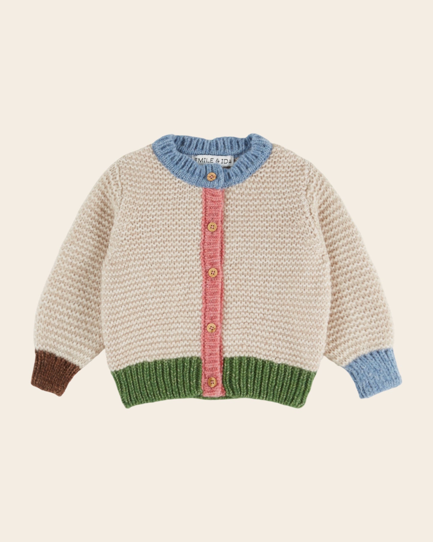 Cardigan bébé - Tricolore rose