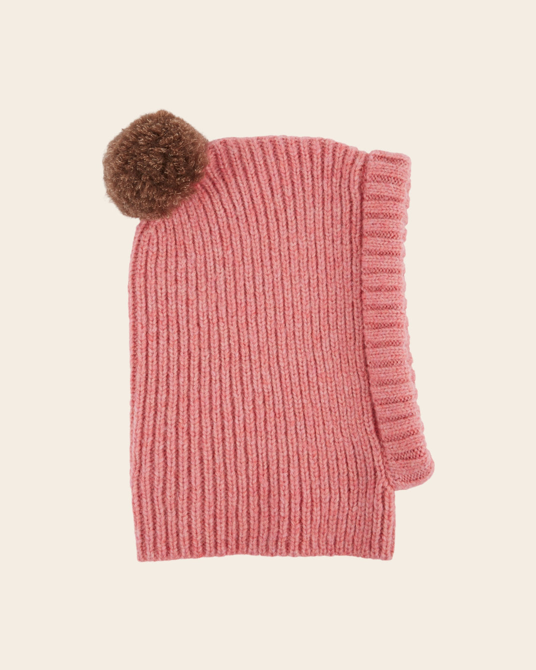 Cagoule enfant - Laine mérinos rose