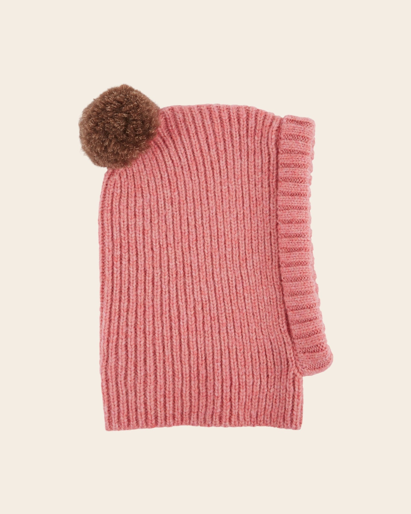 Cagoule enfant - Laine mérinos rose