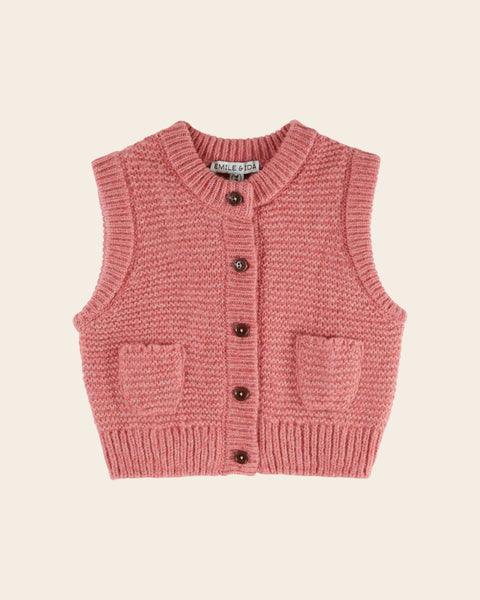 Gilet sans manches - Ultra doux rose