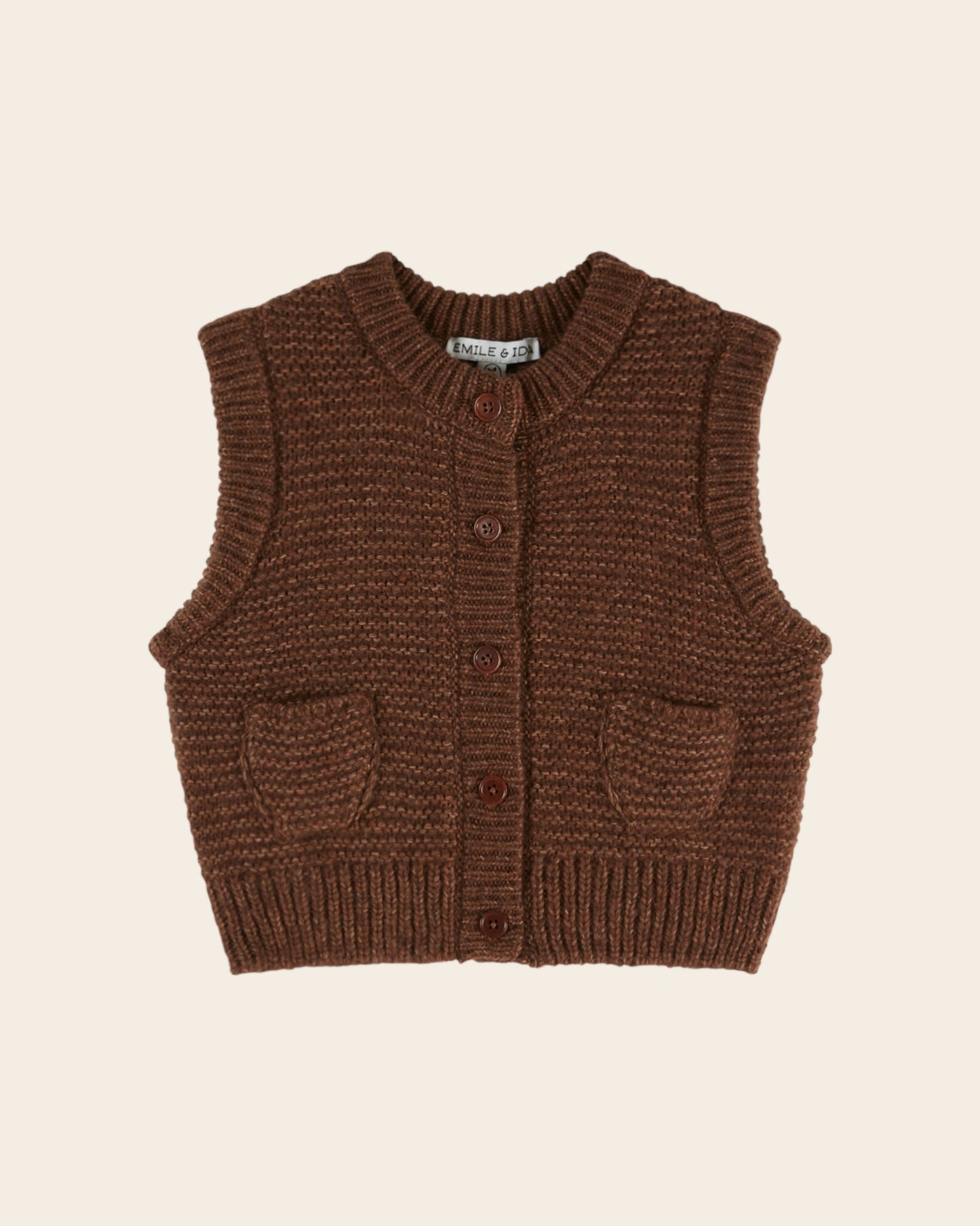 Gilet sans manches - Ultra doux marron