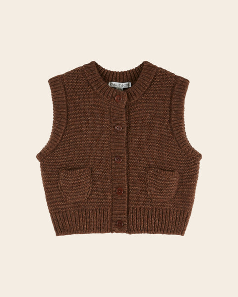 Gilet sans manches - Ultra doux marron