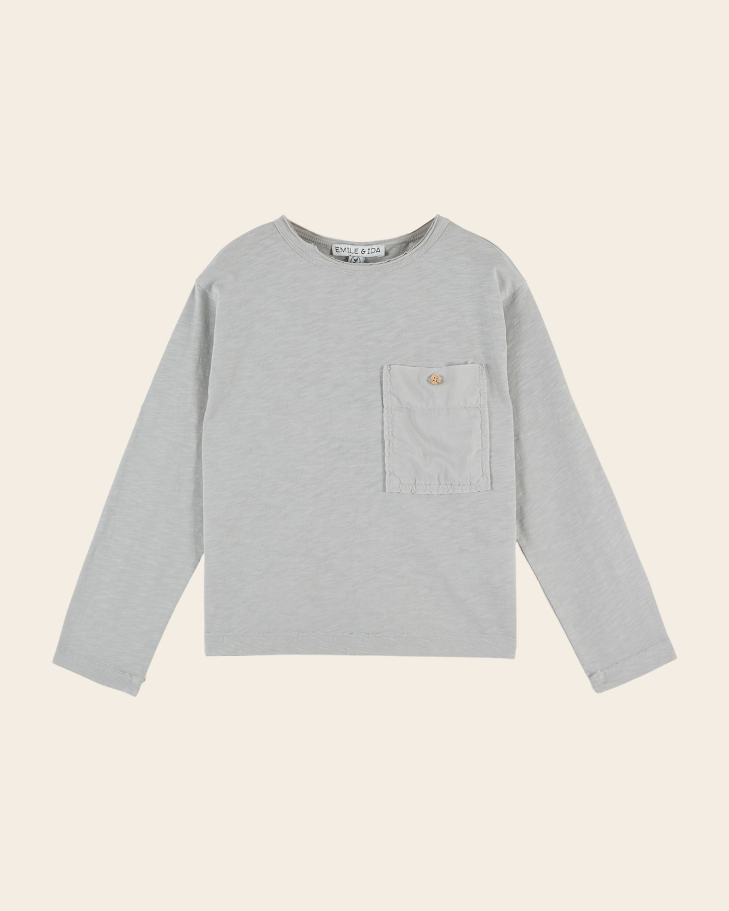 T-shirt manches longues - Poche gris