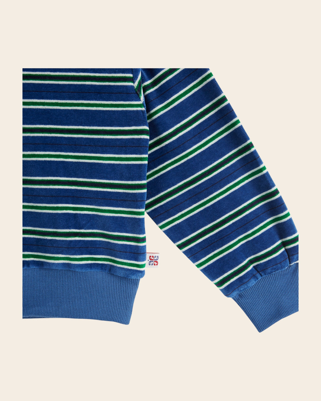 Sweat - Velours bleu et vert