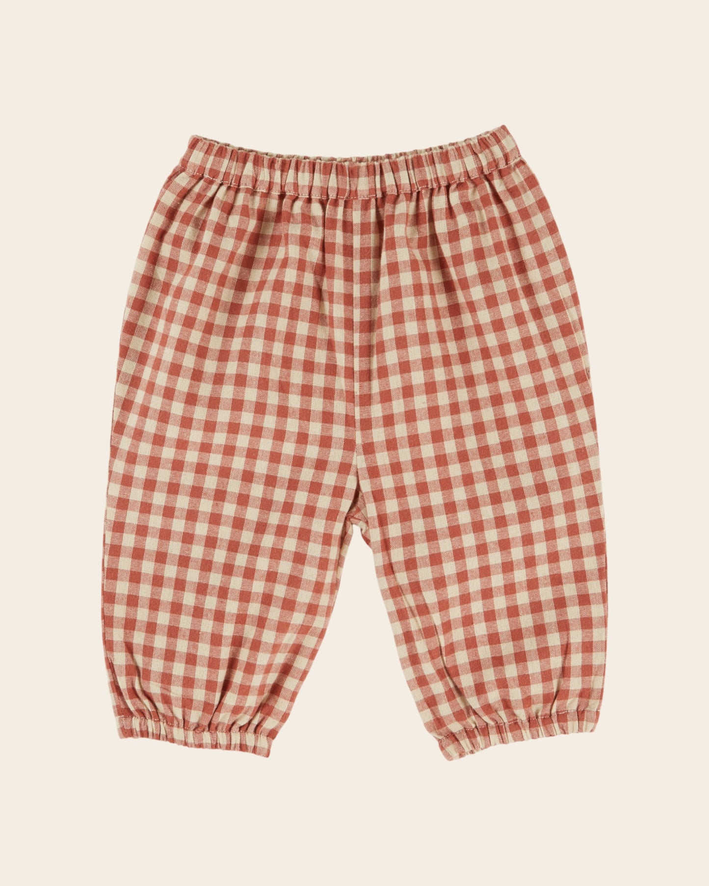 Pantalon bébé - Vichy terracotta
