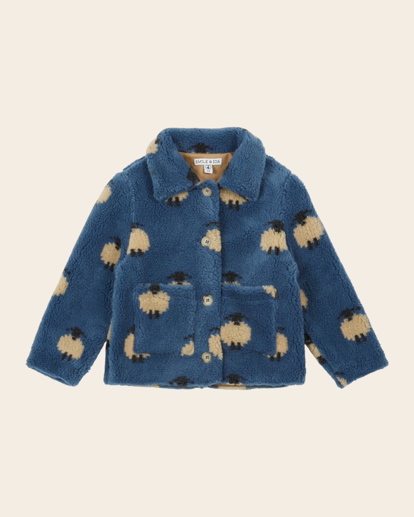 Veste moumoute - Mouton bleu