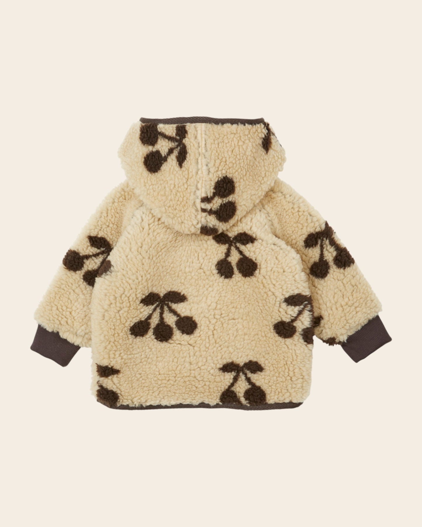 Manteau moumoute - Cerise beige