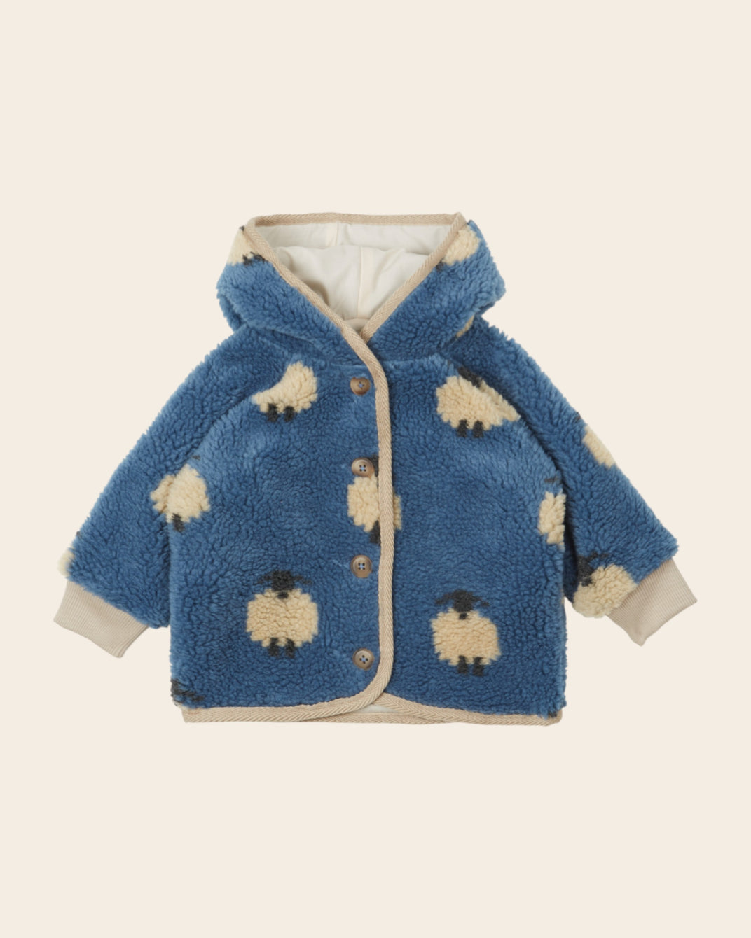 Manteau moumoute - Mouton bleu