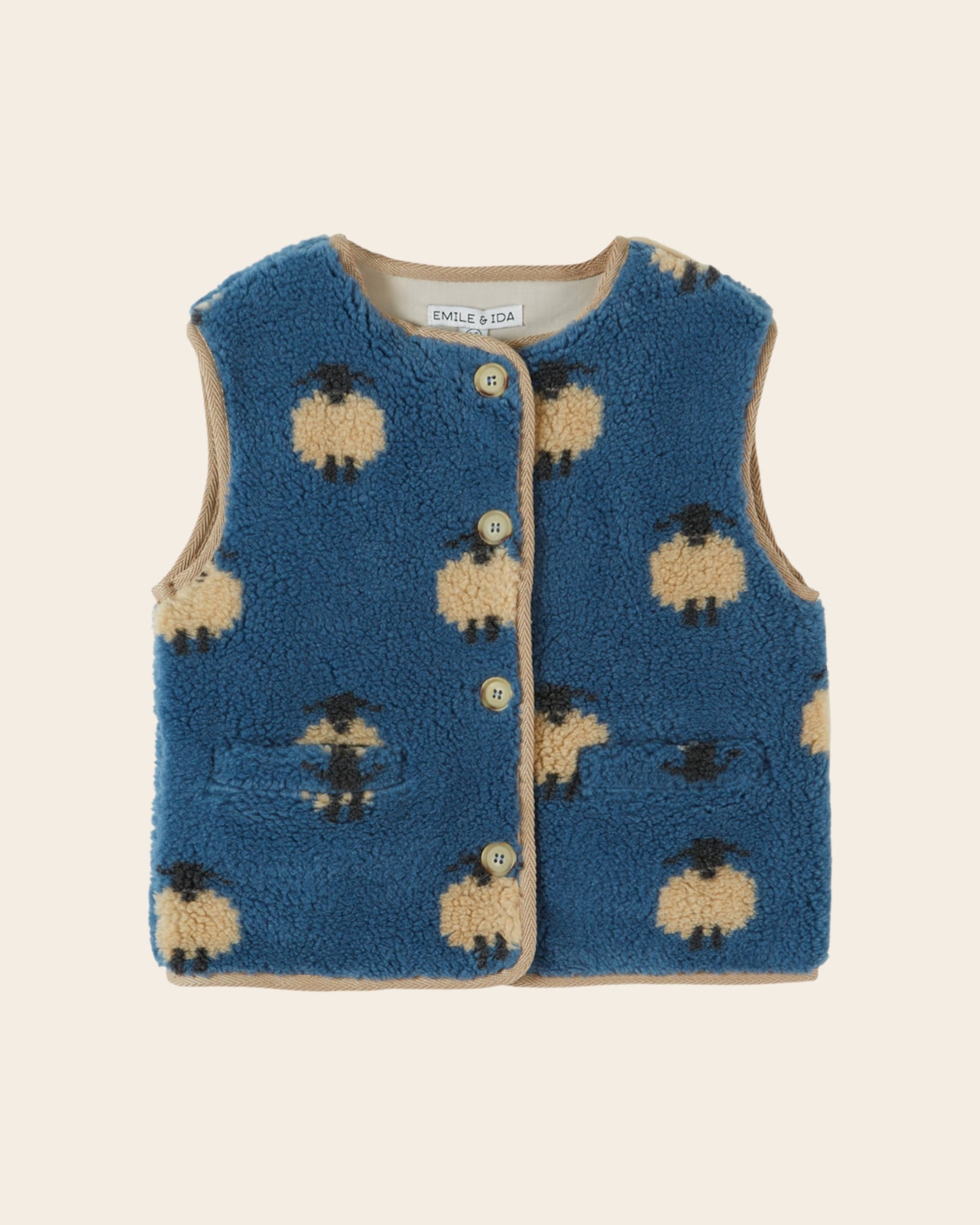 Veste sans manches - Moumoute mouton bleu