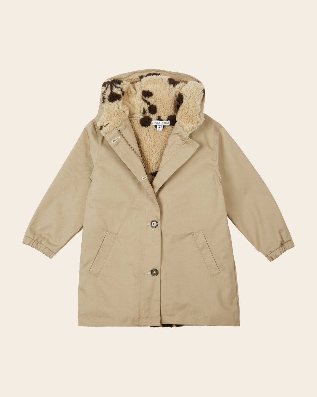 Parka - Doublée moumoute beige