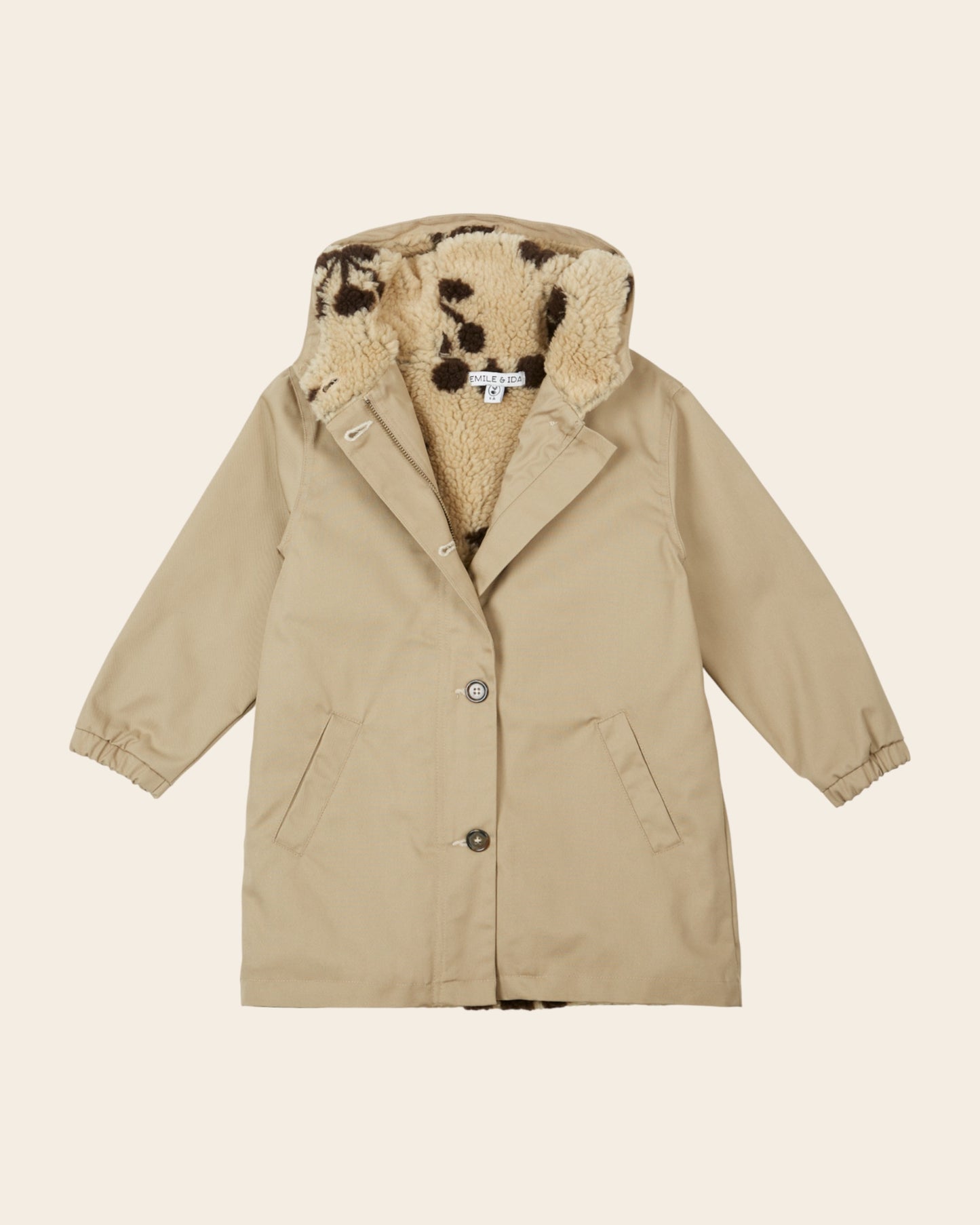 Parka - Doublée moumoute beige