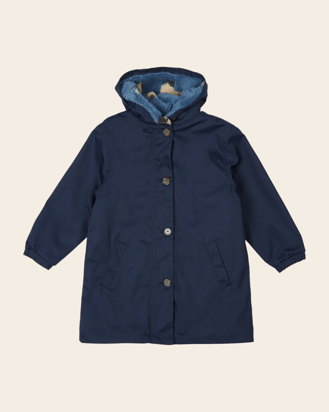 Parka - Doublée moumoute bleu