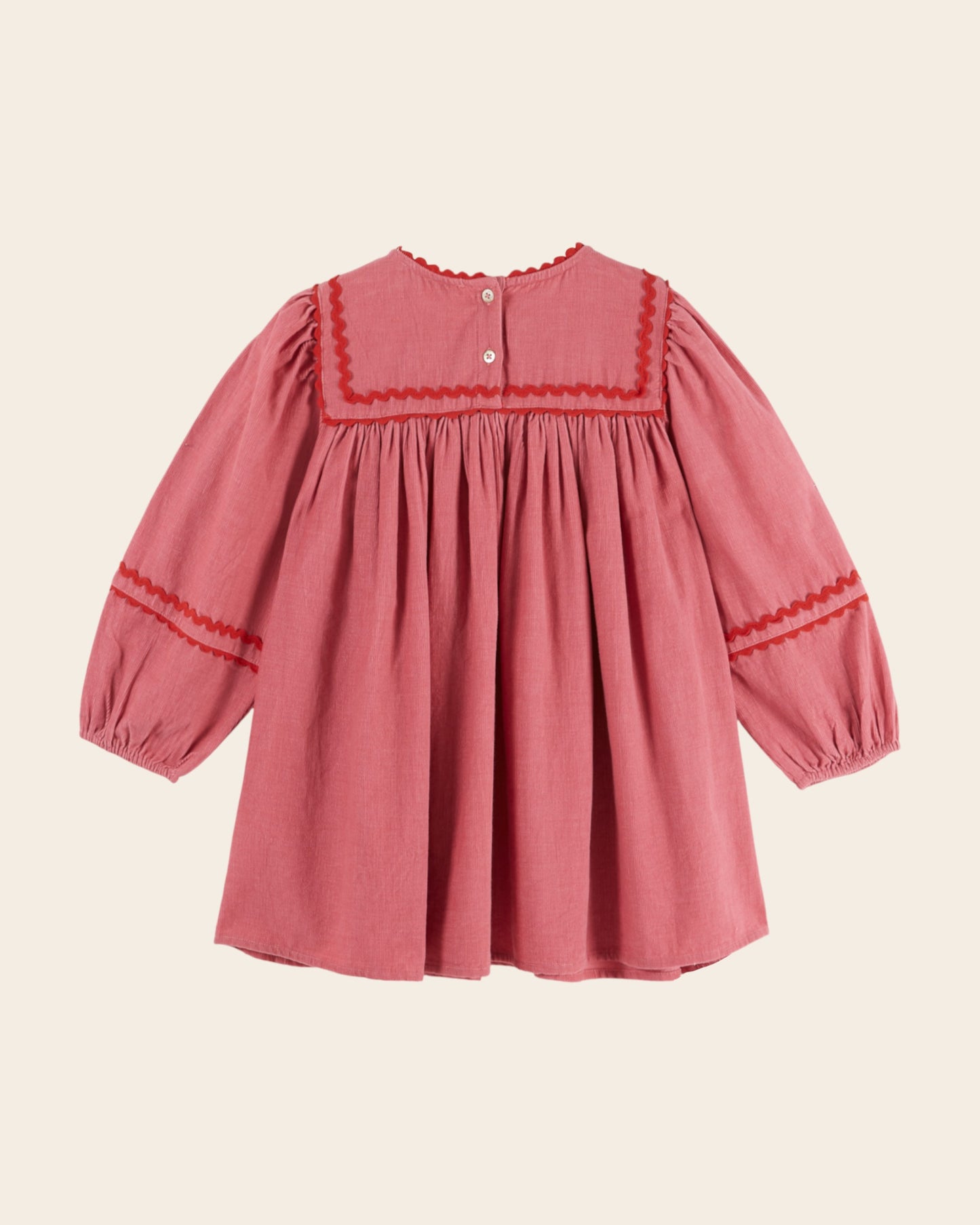 Robe - Galon velours rose