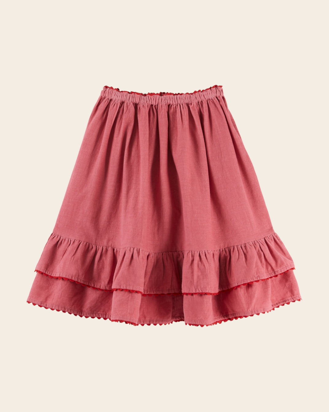 Jupe midi - Velours rose