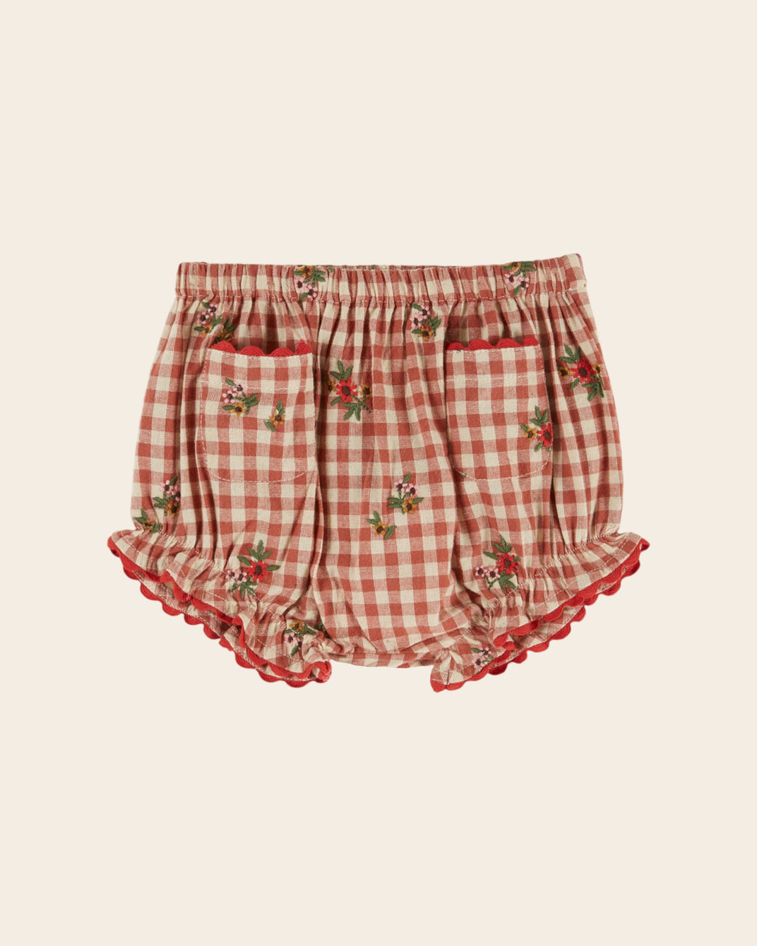 Bloomer - Brodé vichy terracotta
