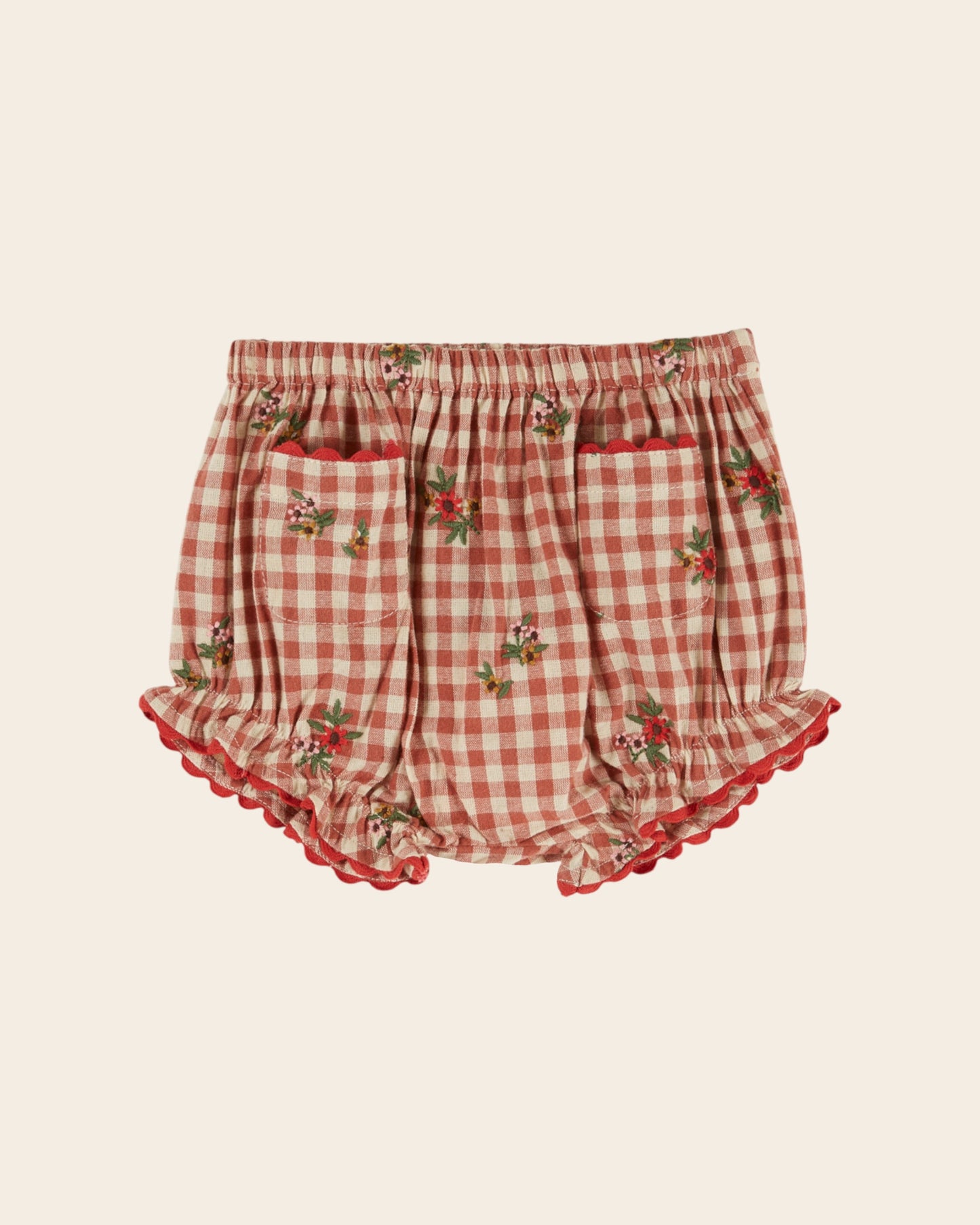 Bloomer - Brodé vichy terracotta