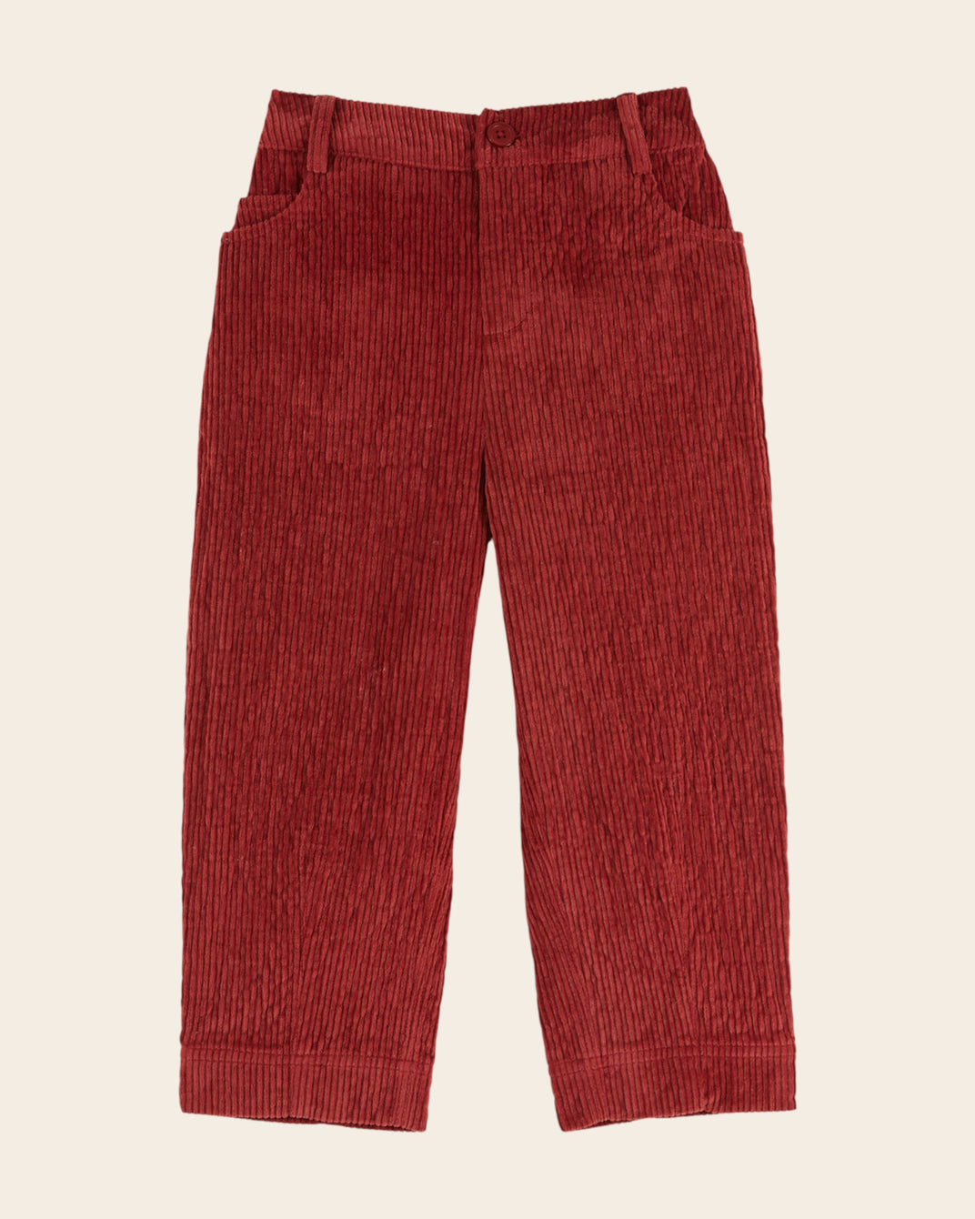 Pantalon - Velours rouge