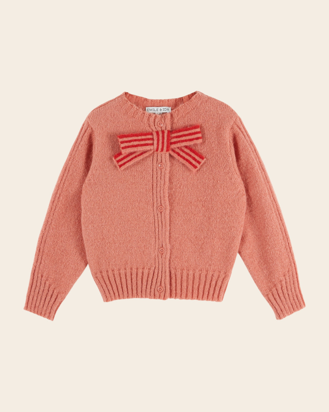 Cardigan - Noeud rose