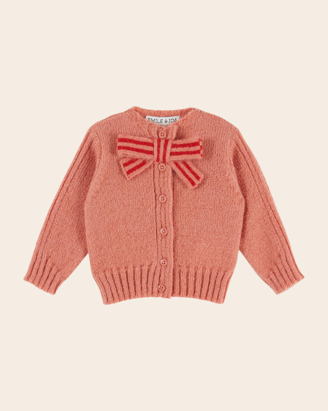 Cardigan - Noeud rose