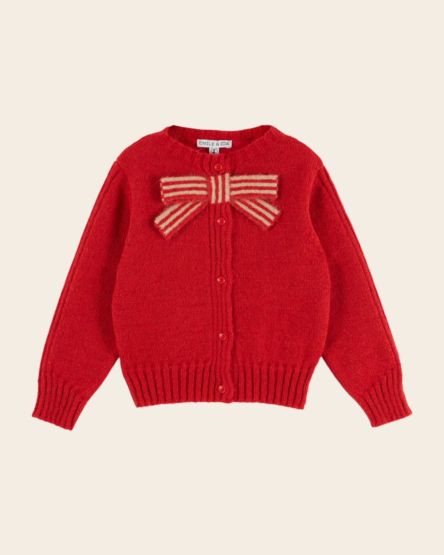 Cardigan - Noeud rouge