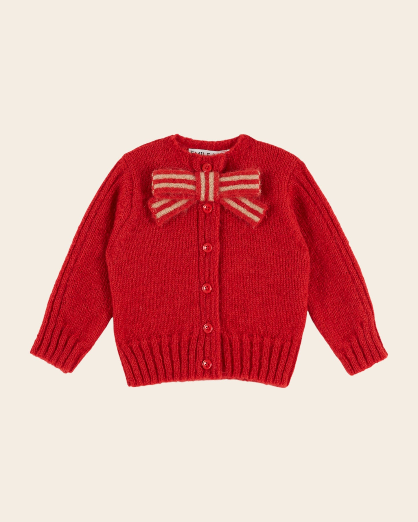 Cardigan - Noeud rouge
