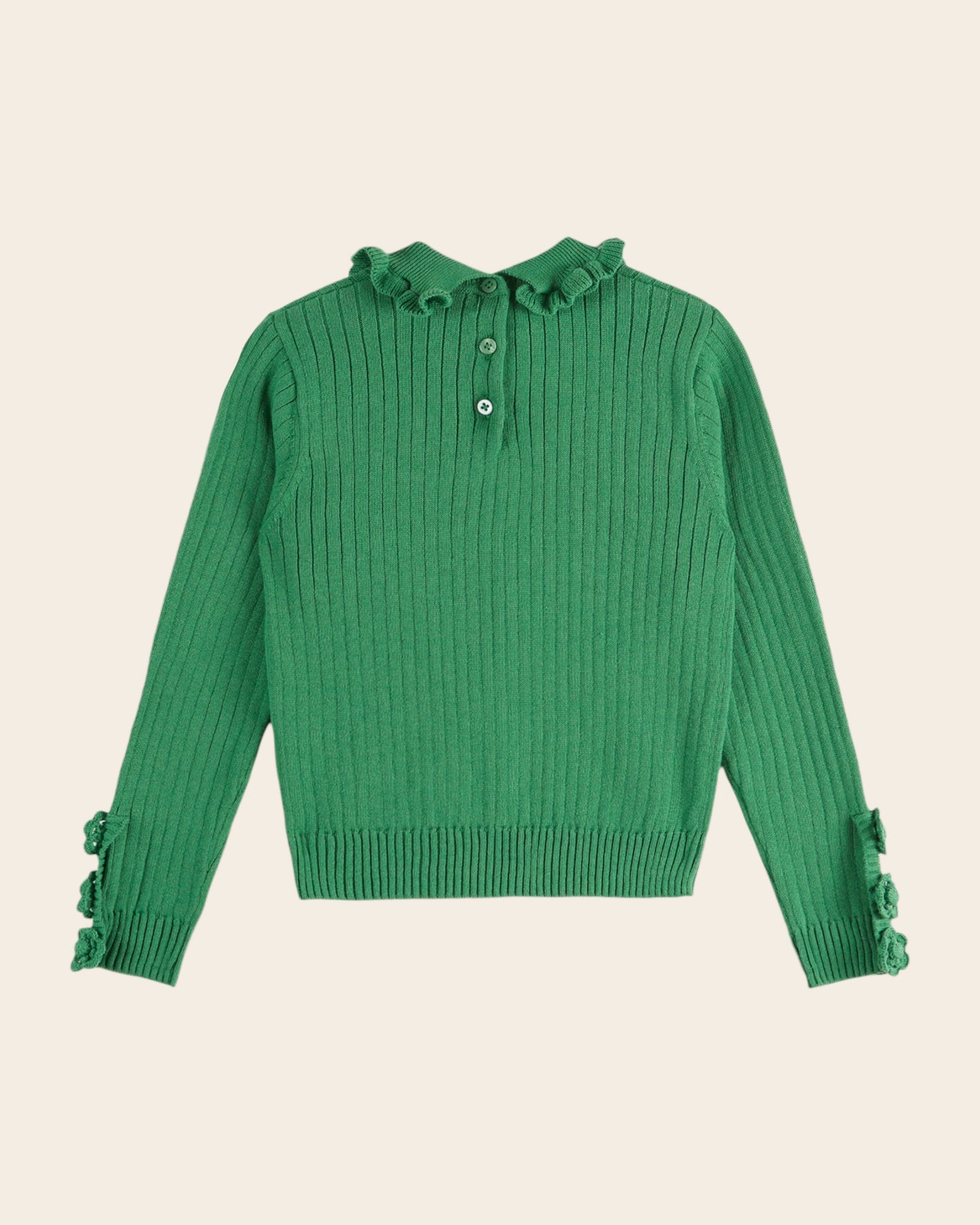 Pull - Côtelé vert