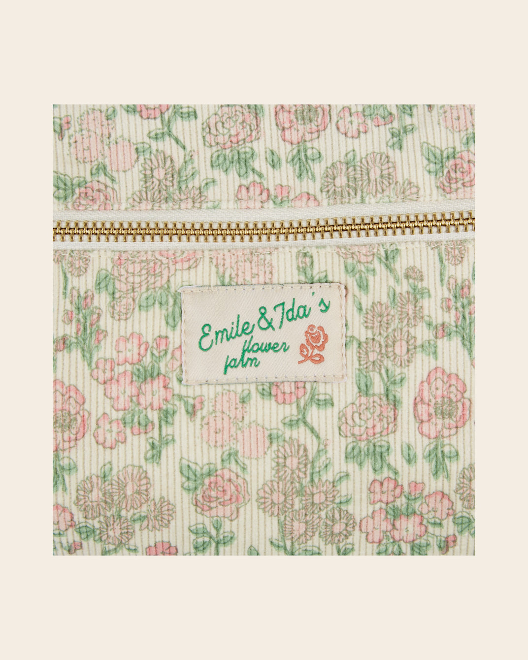 Sac banane chat - Velours fleuri vert