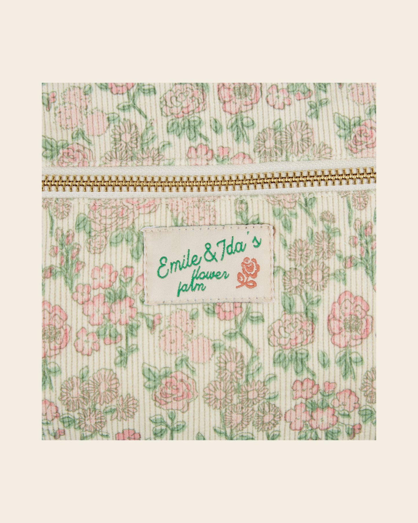 Sac banane chat - Velours fleuri vert