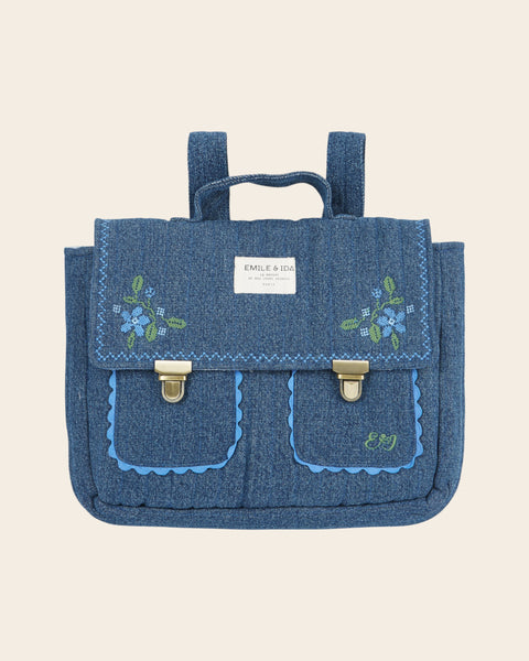Cartable - Matelassé denim bleu